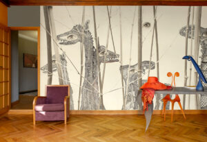 salon rêve de bambous papier peint Charlotte Massip