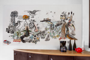 panoramique iodé cuisine buffet papier peint Charlotte Massip